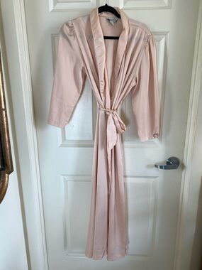 Vintage 80’s Christian Dior pink robe embroidered logo